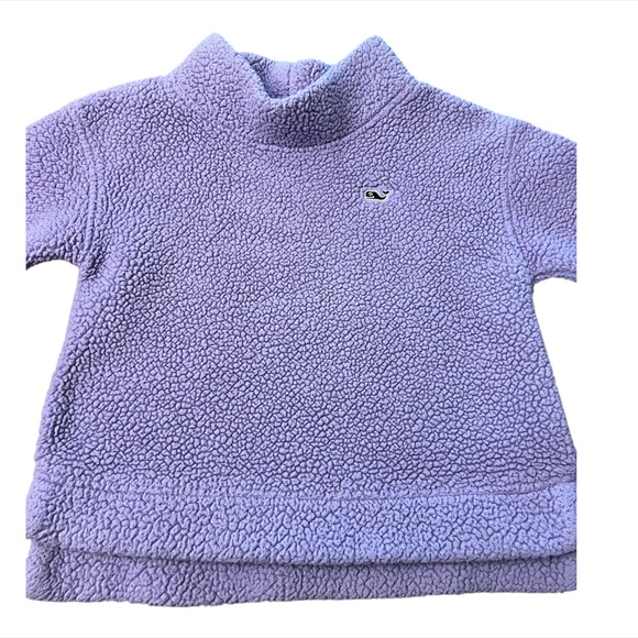 Vineyard Vines Purple Sherpa 3T Mock neck Sweatshirt - Picture 1 of 6